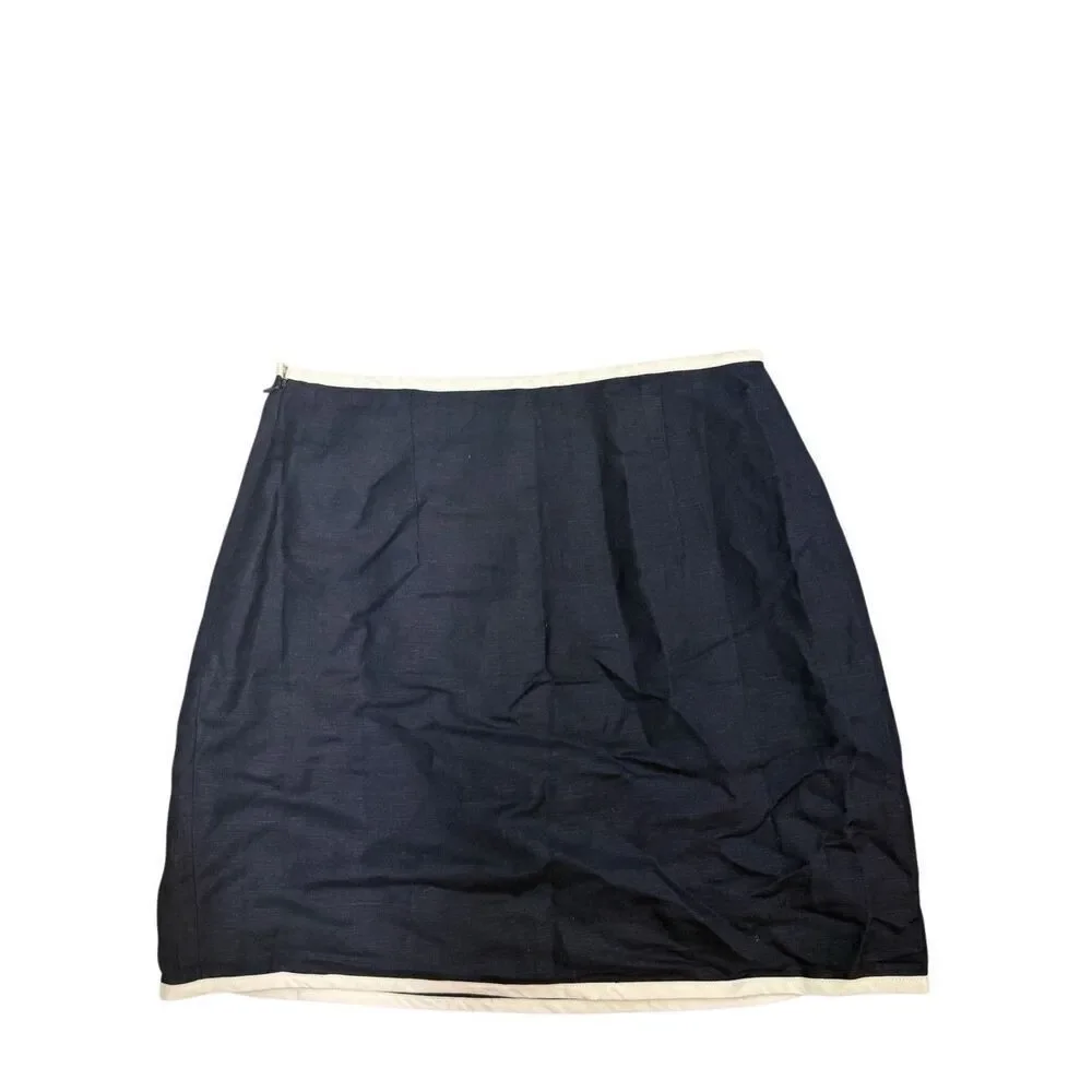 NWT LOFT Navy and White Nautical Skirt- Size 6